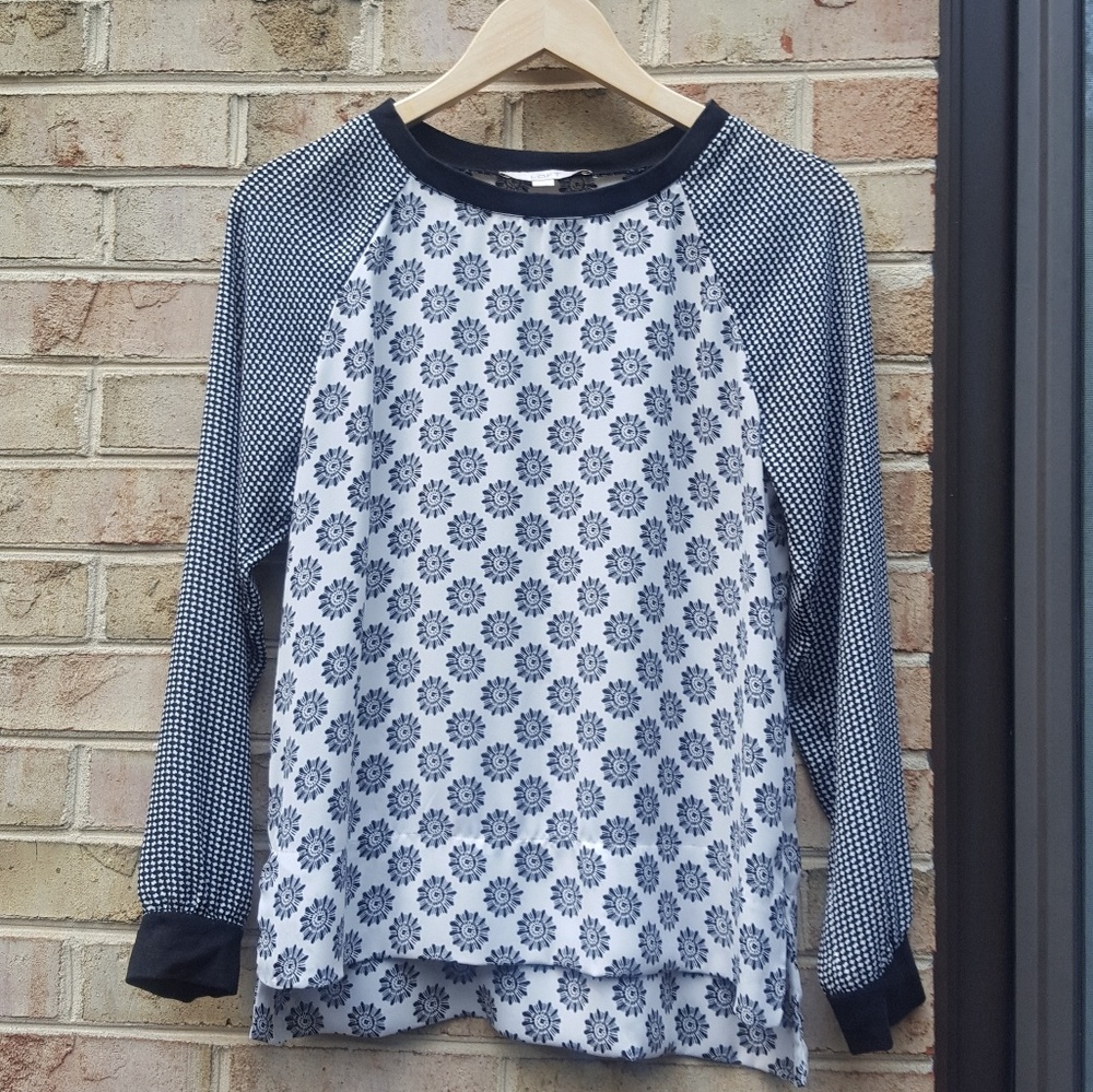 LOFT baseball blouse